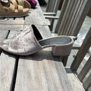 Rebecca Minkoff Silver Mules Sleek and Stylish